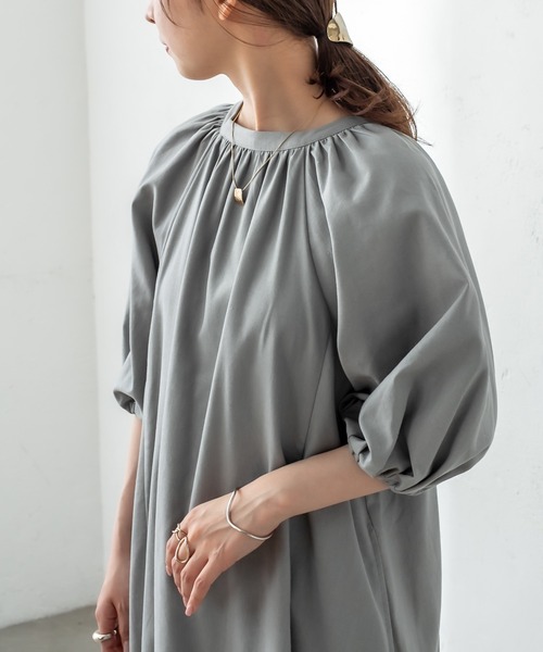 mystic（ミスティック）の「バックリボンワンピース（ワンピース・レディース・アイボリー/グレー・FREE）」の8枚目の写真