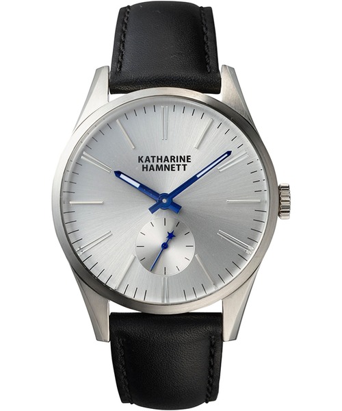 KATHARINE HAMNETT LONDON （キャサリンハムネットロンドン）の「KATHARINE HAMNETT LONDON/キャサリンハムネットロンドン NEW BASIC RETRO Watch（アナログ腕時計・メンズ・シルバー・FREE）」の4枚目の写真