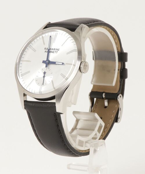 KATHARINE HAMNETT LONDON （キャサリンハムネットロンドン）の「KATHARINE HAMNETT LONDON/キャサリンハムネットロンドン NEW BASIC RETRO Watch（アナログ腕時計・メンズ・シルバー・FREE）」の7枚目の写真
