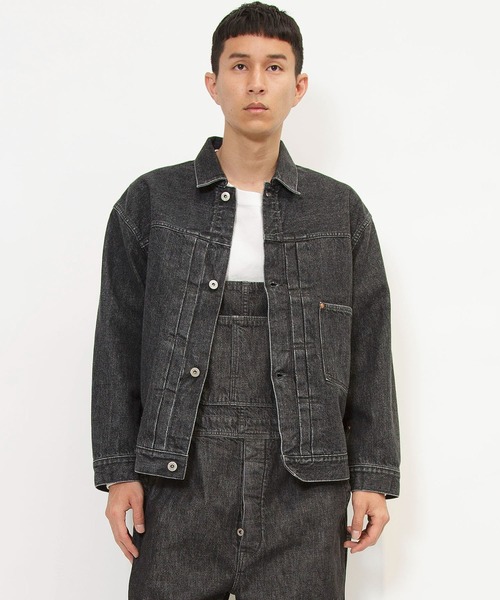 Johnbull（ジョンブル）の「デニムジャケットファーストモデル(ID213)（デニムジャケット・メンズ・ダークインディゴブルー/ブラック・MEDIUM/LARGE/SMALL）」の9枚目の写真