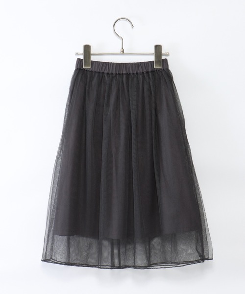 ikka（イッカ）の「【キッズ】チュールフレアスカート（100~160cm）（スカート・キッズ・チャコールグレー/ブラウン・100/110/120/130/140/150/160）」の5枚目の写真