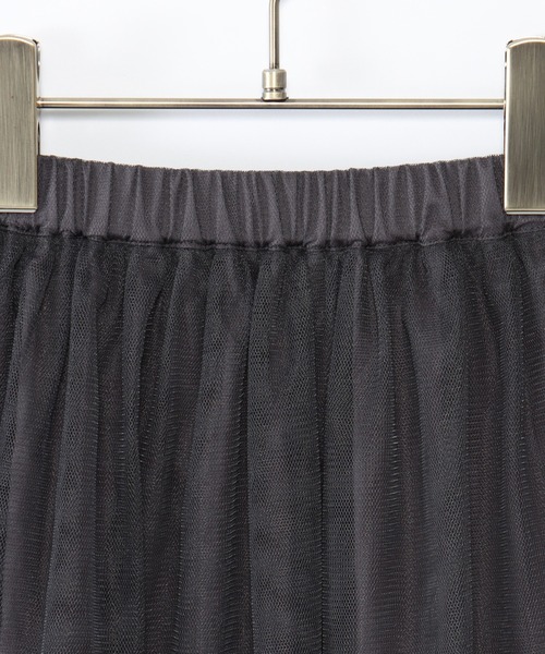 ikka（イッカ）の「【キッズ】チュールフレアスカート（100~160cm）（スカート・キッズ・チャコールグレー/ブラウン・100/110/120/130/140/150/160）」の3枚目の写真