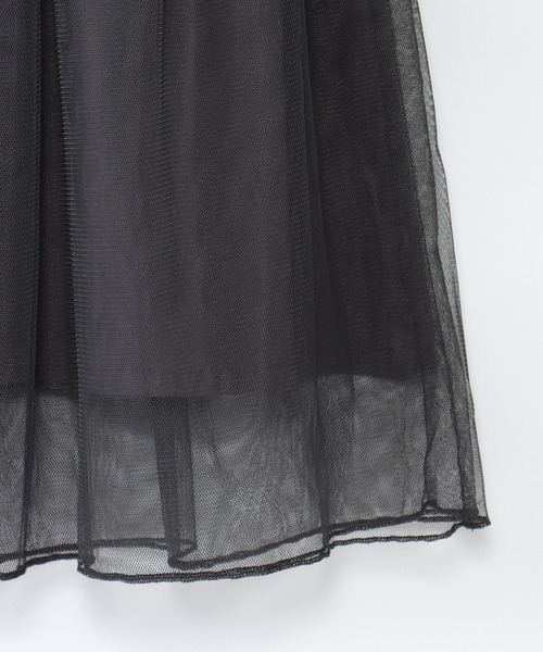 ikka（イッカ）の「【キッズ】チュールフレアスカート（100~160cm）（スカート・キッズ・チャコールグレー/ブラウン・100/110/120/130/140/150/160）」の4枚目の写真