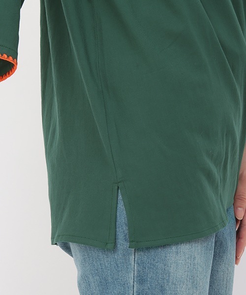 チチカカ（チチカカ）の「クロス刺繍プルオーバー（シャツ/ブラウス・レディース・チャコールグレー/グリーン/アイボリー・FREE）」の17枚目の写真