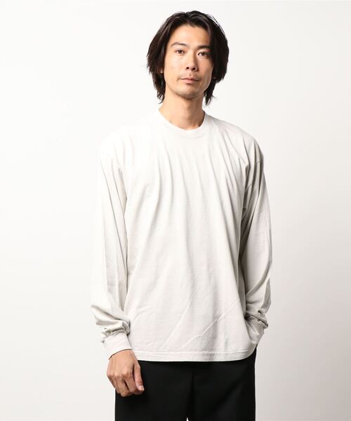 LOS ANGELES APPAREL(ロサンゼルスアパレル)の「【W】【it】【LOS ANGELES APPAREL】LA APPAREL 6.5oz GARMENT DYED CREW L/S TEE - 6.5オンス ガーメントダイ クルーネックTシャツ長袖(Tシャツ/カットソー・メンズ・ホワイト/ブラック/グレー/ゴールド/グリーン/オレンジ/ブルー・X-LARGE/LARGE/MEDIUM/SMALL/XX-LARGE)」の18枚目の写真