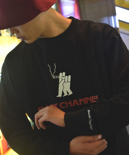 Back Channel（バックチャンネル）の「LIGHT CREW SWEAT（スウェット・メンズ・ブラック/イエロー/オリーブドラブ・MEDIUM/LARGE/X-LARGE/XX-LARGE）」の2枚目の写真
