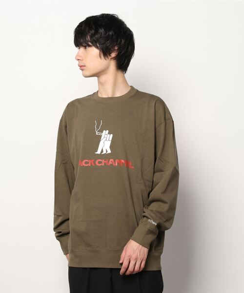 Back Channel（バックチャンネル）の「LIGHT CREW SWEAT（スウェット・メンズ・ブラック/イエロー/オリーブドラブ・MEDIUM/LARGE/X-LARGE/XX-LARGE）」の9枚目の写真