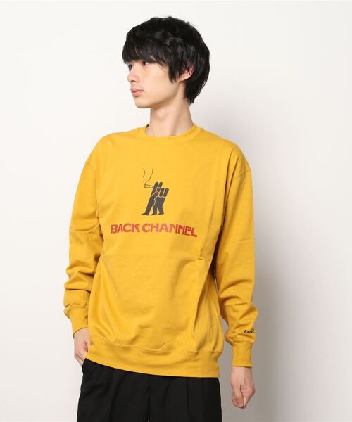 Back Channel（バックチャンネル）の「LIGHT CREW SWEAT（スウェット・メンズ・ブラック/イエロー/オリーブドラブ・MEDIUM/LARGE/X-LARGE/XX-LARGE）」の5枚目の写真
