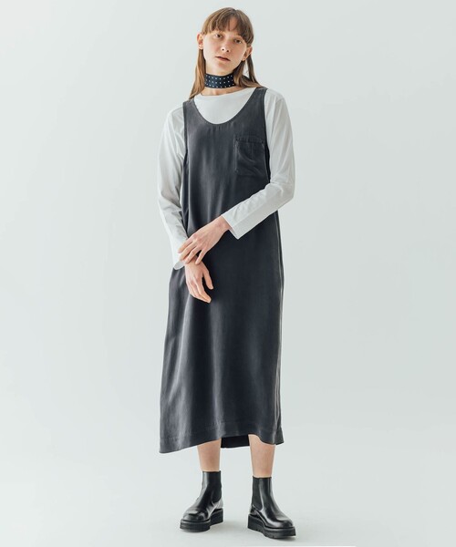 LE GLAZIK（ルグラジック）の「LE GLAZIK | スリーブレスドレス WOMEN（ワンピース・レディース・カーキ/ネイビー・36）」の14枚目の写真