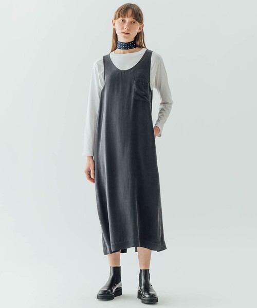 LE GLAZIK（ルグラジック）の「LE GLAZIK | スリーブレスドレス WOMEN（ワンピース・レディース・カーキ/ネイビー・36）」の15枚目の写真