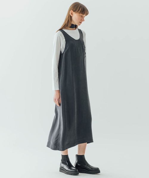 LE GLAZIK（ルグラジック）の「LE GLAZIK | スリーブレスドレス WOMEN（ワンピース・レディース・カーキ/ネイビー・36）」の19枚目の写真