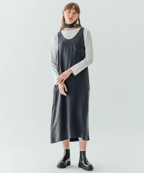 LE GLAZIK（ルグラジック）の「LE GLAZIK | スリーブレスドレス WOMEN（ワンピース・レディース・カーキ/ネイビー・36）」の20枚目の写真