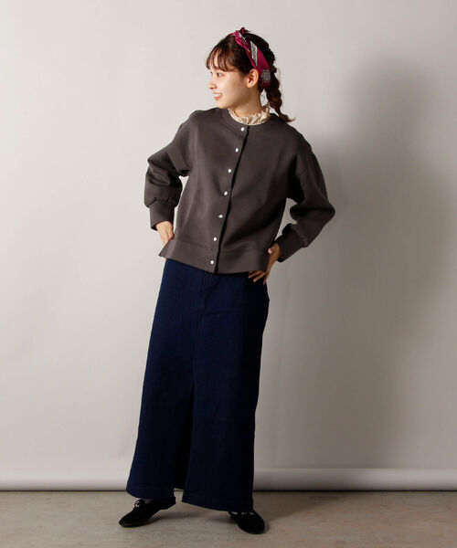 fredy repit（フレディレピ）の「スリットナロー デニムスカート（デニムスカート・レディース・ブラック/ネイビー・38/36）」の10枚目の写真