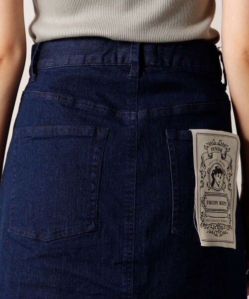 fredy repit（フレディレピ）の「スリットナロー デニムスカート（デニムスカート・レディース・ブラック/ネイビー・38/36）」の12枚目の写真