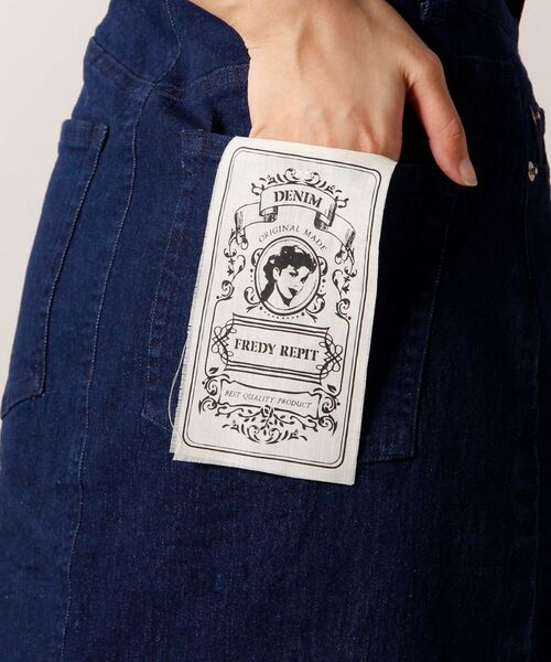 fredy repit（フレディレピ）の「スリットナロー デニムスカート（デニムスカート・レディース・ブラック/ネイビー・38/36）」の7枚目の写真