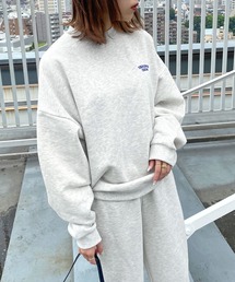 Snap club | 【Snap club】裏起毛ワンポイント刺繍ロゴ オーバーサイズ プルオーバースウェット(スウェット)