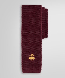 美品✨　ブルックスブラザーズ ニットタイ　ネクタイ　ロゴ刺繍　ソリッド　紺 シルク ドット ニットタイ | Brooks Brothers Japan (ブルックス