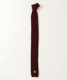 美品✨　ブルックスブラザーズ ニットタイ　ネクタイ　ロゴ刺繍　ソリッド　紺 BROOKS BROTHERS ネクタイ シルク ソリッド ニットタイ