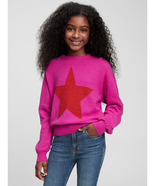 GAP（ギャップ）の「グラフィックセーター (キッズ)（ニット/セーター・キッズ・ピンク系その他/キャメル・M/S/L/XL/XXL/XS）」の4枚目の写真