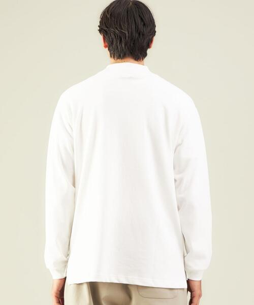 green label relaxing（グリーンレーベルリラクシング）の「＜green label relaxing＞GIZA ソリッド モックネック 長袖 カットソー（Tシャツ/カットソー・メンズ・ホワイト/ブラック・S/M/L/XL）」の6枚目の写真