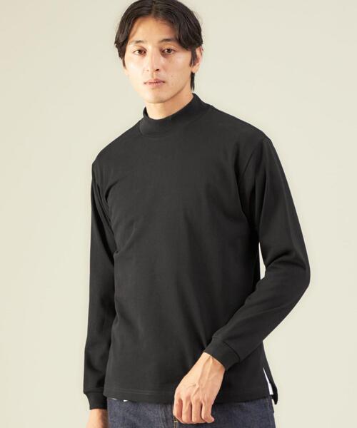 green label relaxing（グリーンレーベルリラクシング）の「＜green label relaxing＞GIZA ソリッド モックネック 長袖 カットソー（Tシャツ/カットソー・メンズ・ホワイト/ブラック・S/M/L/XL）」の9枚目の写真