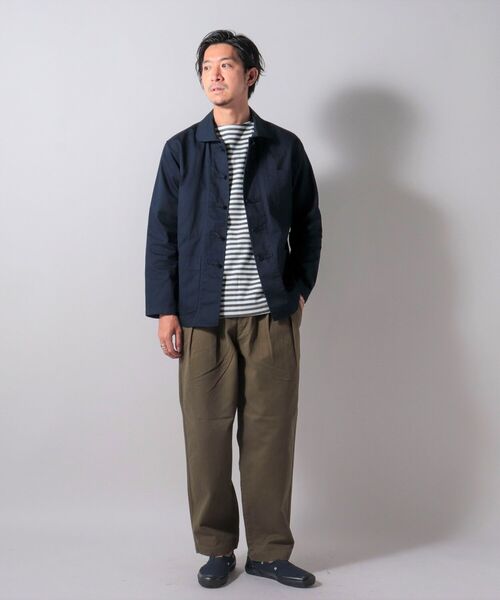 NOLLEY'S goodman（ノーリーズグッドマン）の「フレンチ チャイナ ジャケット（ブルゾン・メンズ・ネイビー/ライトブルー/オリーブ・MEDIUM/LARGE/SMALL）」の4枚目の写真