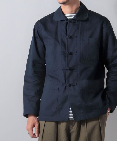 NOLLEY'S goodman（ノーリーズグッドマン）の「フレンチ チャイナ ジャケット（ブルゾン・メンズ・ネイビー/ライトブルー/オリーブ・MEDIUM/LARGE/SMALL）」の7枚目の写真