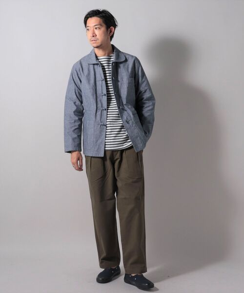 NOLLEY'S goodman（ノーリーズグッドマン）の「フレンチ チャイナ ジャケット（ブルゾン・メンズ・ネイビー/ライトブルー/オリーブ・MEDIUM/LARGE/SMALL）」の8枚目の写真