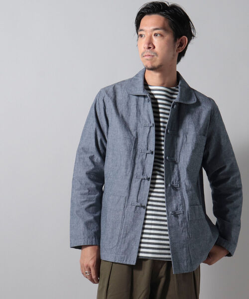 NOLLEY'S goodman（ノーリーズグッドマン）の「フレンチ チャイナ ジャケット（ブルゾン・メンズ・ネイビー/ライトブルー/オリーブ・MEDIUM/LARGE/SMALL）」の9枚目の写真