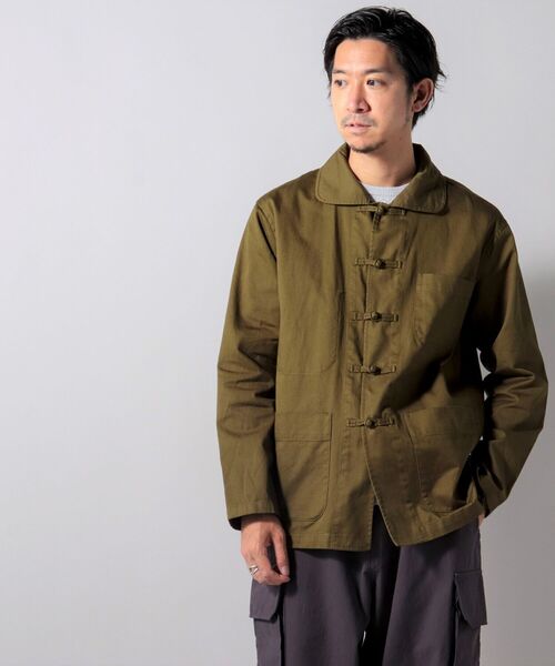 NOLLEY'S goodman（ノーリーズグッドマン）の「フレンチ チャイナ ジャケット（ブルゾン・メンズ・ネイビー/ライトブルー/オリーブ・MEDIUM/LARGE/SMALL）」の13枚目の写真