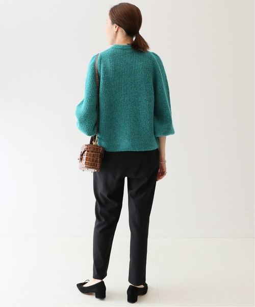 SLOBE IENA（スローブイエナ）の「ウォッシャブルサキソニーテーパードパンツ【手洗い可能/ウエストゴム】◆（その他パンツ・レディース・ブラック/グリーン/ピンク・38/40/36）」の19枚目の写真