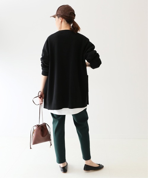 SLOBE IENA（スローブイエナ）の「ウォッシャブルサキソニーテーパードパンツ【手洗い可能/ウエストゴム】◆（その他パンツ・レディース・ブラック/グリーン/ピンク・38/40/36）」の10枚目の写真