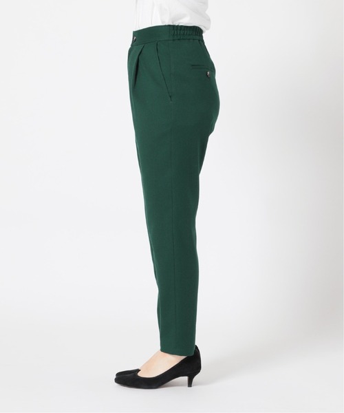 SLOBE IENA（スローブイエナ）の「ウォッシャブルサキソニーテーパードパンツ【手洗い可能/ウエストゴム】◆（その他パンツ・レディース・ブラック/グリーン/ピンク・38/40/36）」の12枚目の写真