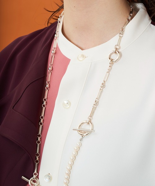 LiNoH（リノー）の「ドレープレイヤードシャツ/DRAPE LAYERED SHIRT（シャツ/ブラウス・メンズ・ピンク/ブルー・1/2）」の18枚目の写真