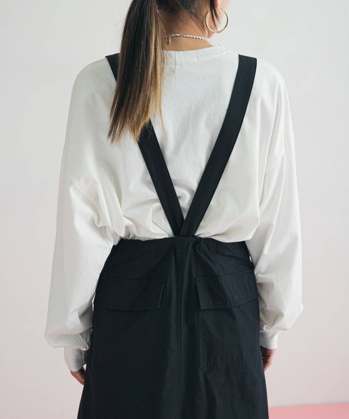 bohmal（ボマール）の「サスペンダー付きミリタリーロングスカート（スカート・レディース・カーキ/ブラック・FREE）」の21枚目の写真