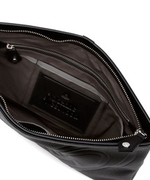 ヴィヴィアンウエストウッド ハミルトン クラッチバッグ オーブ型押し 黒 Vivienne Westwood ヴィヴィアンウエストウッド ハンドバッグ