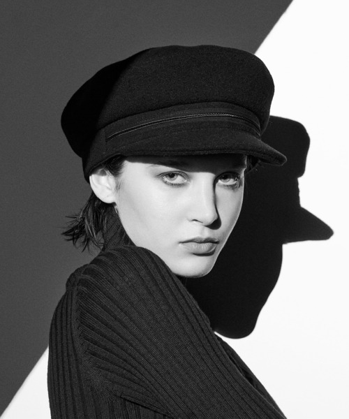 MAISON Birth（メゾンバース）の「MAISON Birth メゾンバース / LAMB’ S WOOL MARINE CAP ラムウールマリンキャップ / MB-21305（キャスケット・レディース・ブラック/オフホワイト/ベージュ・FREE）」の3枚目の写真