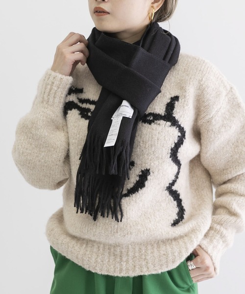 THE INOUE BROTHERS(ザイノウエブラザーズ)の「THE INOUE BROTHERS Brushed Scarf(マフラー・レディース・ホワイト系その他/ブルー系その他/キャメル/オレンジ/グレー/ブラック/ネイビー・ONE)」の3枚目の写真