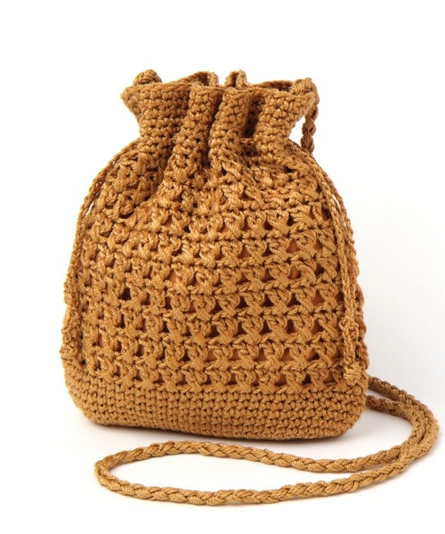 studio CLIP（スタディオクリップ）の「ニットクロシェショルダーバッグ（ショルダーバッグ・レディース・グレー/アイボリー/キャメル/ブラック/ブルー・FREE）」の5枚目の写真