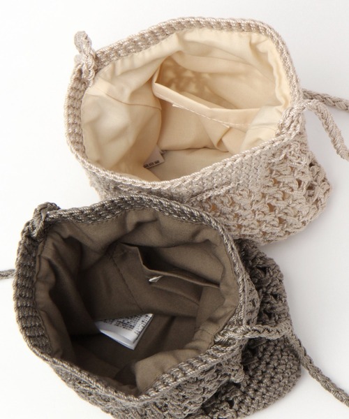 studio CLIP（スタディオクリップ）の「ニットクロシェショルダーバッグ（ショルダーバッグ・レディース・グレー/アイボリー/キャメル/ブラック/ブルー・FREE）」の9枚目の写真