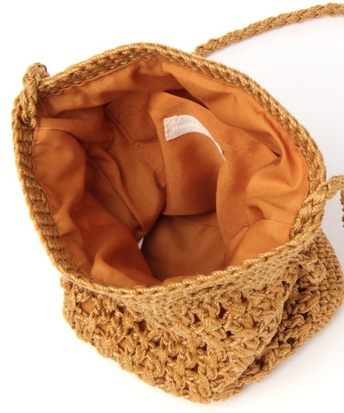 studio CLIP（スタディオクリップ）の「ニットクロシェショルダーバッグ（ショルダーバッグ・レディース・グレー/アイボリー/キャメル/ブラック/ブルー・FREE）」の7枚目の写真