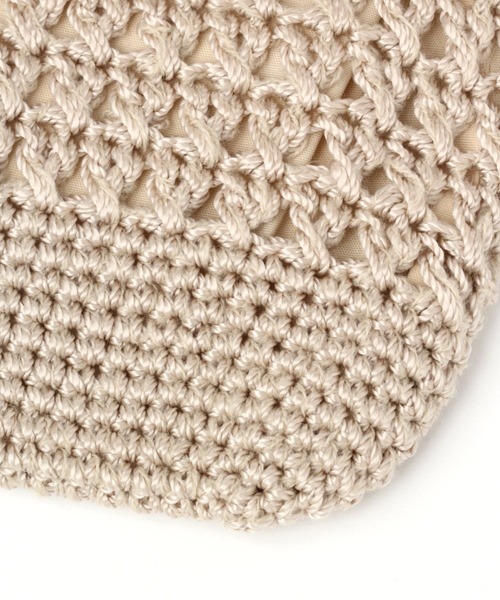 studio CLIP（スタディオクリップ）の「ニットクロシェショルダーバッグ（ショルダーバッグ・レディース・グレー/アイボリー/キャメル/ブラック/ブルー・FREE）」の12枚目の写真