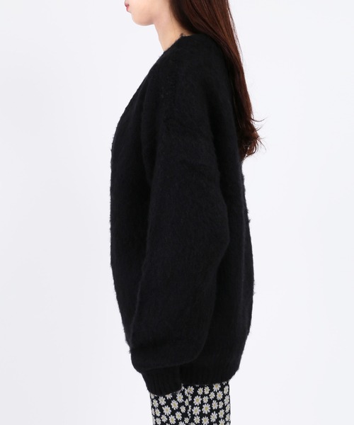WC(ダブル シー)の「モヘアタッチビッグカーディガン(カーディガン/ボレロ・レディース・ブラック/ピンク/グリーン/ライトパープル/サックスブルー/ホワイト・FREE)」の11枚目の写真
