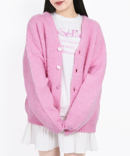 WC(ダブル シー)の「モヘアタッチビッグカーディガン(カーディガン/ボレロ・レディース・ブラック/ピンク/グリーン/ライトパープル/サックスブルー/ホワイト・FREE)」の19枚目の写真