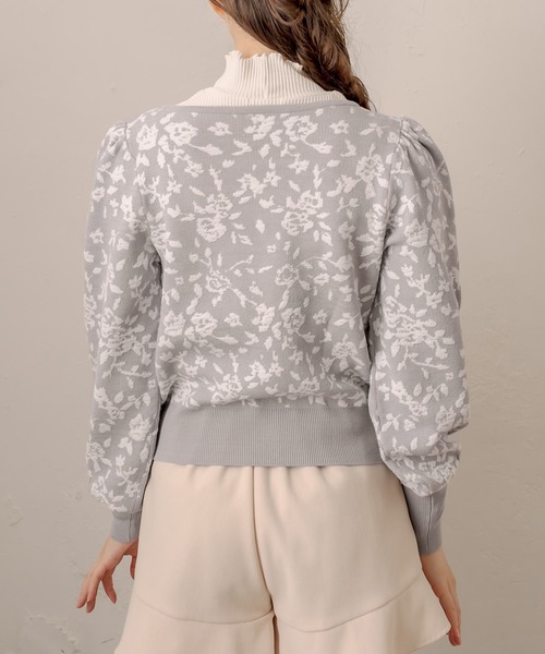 OLIVE des OLIVE（オリーブデオリーブ）の「【WEB限定】お花ふくれジャガードニット（ニット/セーター・レディース・ブラック/サックスブルー/アイボリー/グレー・FREE）」の22枚目の写真