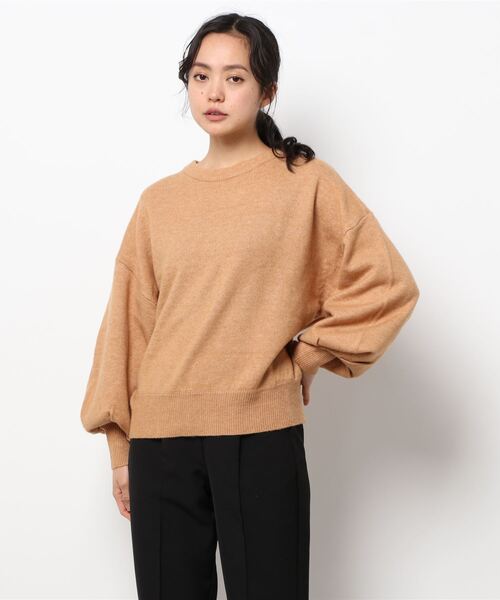 Te chichi(テチチ)の「ボリューム袖ニット(ニット/セーター・レディース・グレー/オフホワイト/オレンジ/グリーン・フリ-)」の8枚目の写真