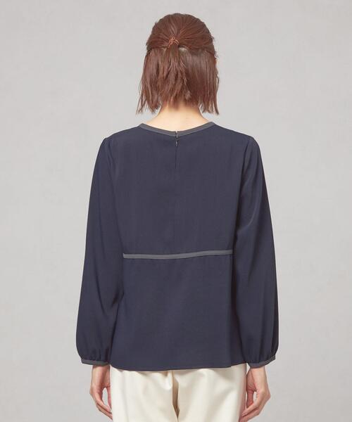 closet story（クローゼットストーリー）の「＜closet story（クローゼットストーリー）＞ハイショクパイピング プルオーバー ブラウス（シャツ/ブラウス・レディース・ライトブルー/ネイビー/ナチュラル・FREE）」の6枚目の写真