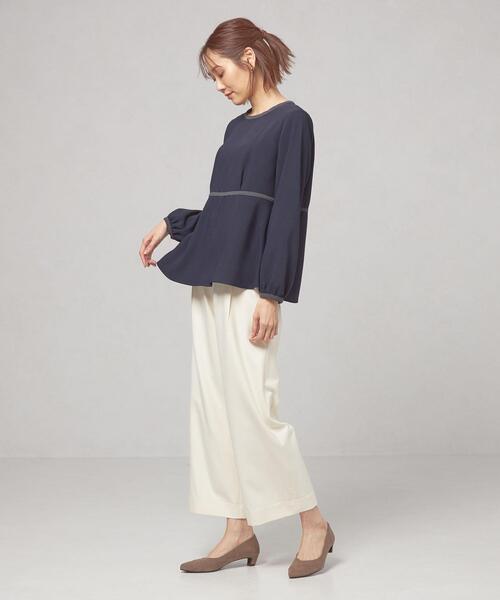 closet story（クローゼットストーリー）の「＜closet story（クローゼットストーリー）＞ハイショクパイピング プルオーバー ブラウス（シャツ/ブラウス・レディース・ライトブルー/ネイビー/ナチュラル・FREE）」の8枚目の写真