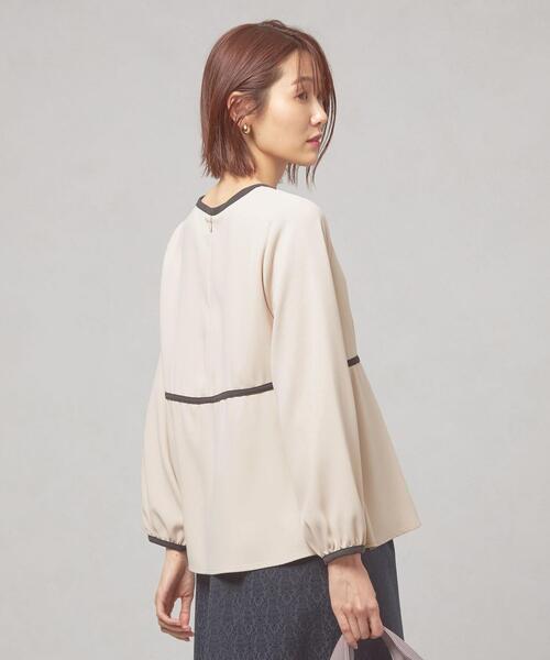 closet story（クローゼットストーリー）の「＜closet story（クローゼットストーリー）＞ハイショクパイピング プルオーバー ブラウス（シャツ/ブラウス・レディース・ライトブルー/ネイビー/ナチュラル・FREE）」の9枚目の写真