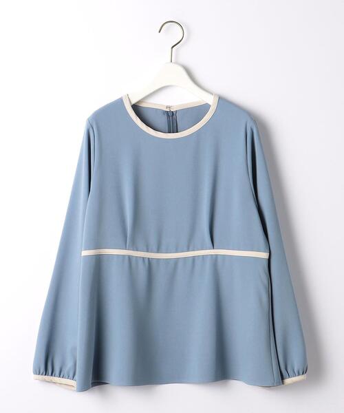 closet story（クローゼットストーリー）の「＜closet story（クローゼットストーリー）＞ハイショクパイピング プルオーバー ブラウス（シャツ/ブラウス・レディース・ライトブルー/ネイビー/ナチュラル・FREE）」の13枚目の写真